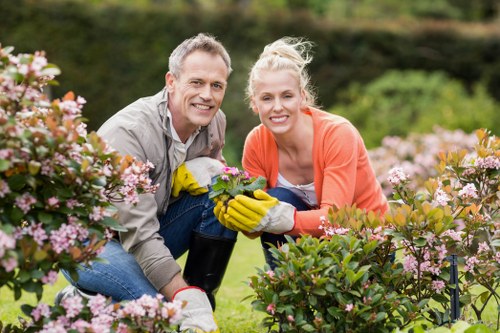 Satisfied client enjoying their cleared garden